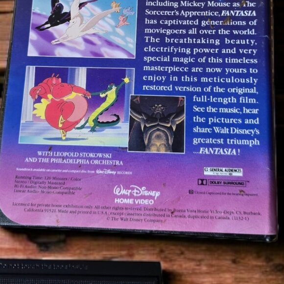 Disney FANTASIA Masterpiece Edition VHS - Picture 3 of 3